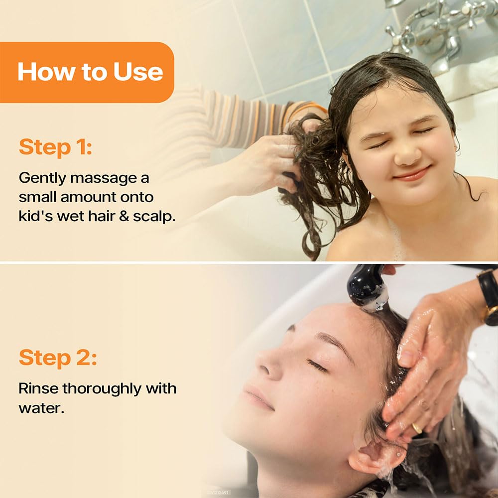 Herby Angel Kids Shampoo, Gentle Hair Cleanser, with Triphala, Aloe Vera & Reetha, Gentle Scalp & Haircare with Tear-Free Formula, For Healthy & Smooth Hair, For 2 Years+ Kids | 200 ml