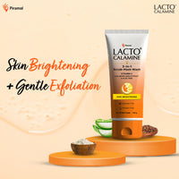 Lacto Calamine 3-in-1 Vitamin C Face Scrub-Mask-Wash for Skin Brightening Effect | 100ml x 1 | Multi-action Vitamin C Face Wash, Face Scrub, Face Mask with Kaolin Clay, Grape Seed Extract & Aloe Vera