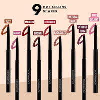 Coloressence Long Stay Waterproof Creamy Lip Liner Pencil with In-built Sharpener | Bold Combo