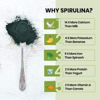 Himalayan Organics Spirulina 2000mg Per Serving - 120 Veg Capsules