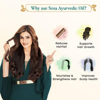 SESA Ayurvedic Hair Oil 100Ml + Ayurvedic Anti Hairfall Shampoo 200Ml Combo Pack Control Hair Fall Nourishes Scalp Help Hair Growth For Men & Women