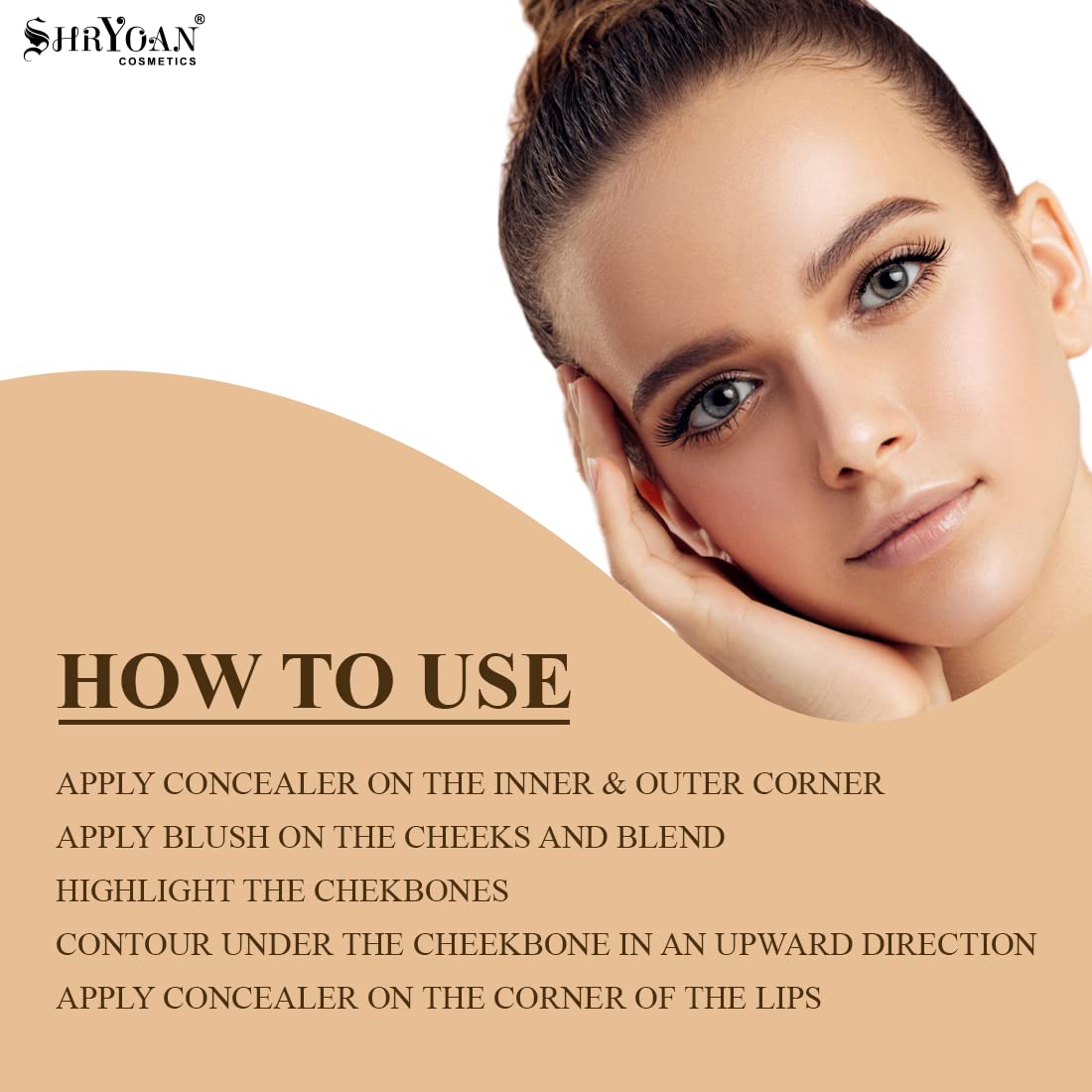 Shryoan Liquid Concealer | Full Coverage | Light Cream Shade | Water-Resistant Formula | Color Correction | Daily Use, Alcohol-Free | 10GM | SH03 | Pack of 1