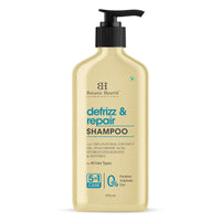 Botanic Hearth Defrizz & Repair Shampoo with Hydrolyzed Keratin & Peptides | Strengthens & Restores Hair |Repairs Damage & Adds Volume | Sulfate & Paraben Free, 473ml