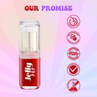 Glam21 Jelly Pop fruity gel lipstick| Moisturising | Glossy Finish | Gives a Natural Colour | Lightweight | 02- Strawberry Red, 3.5gm
