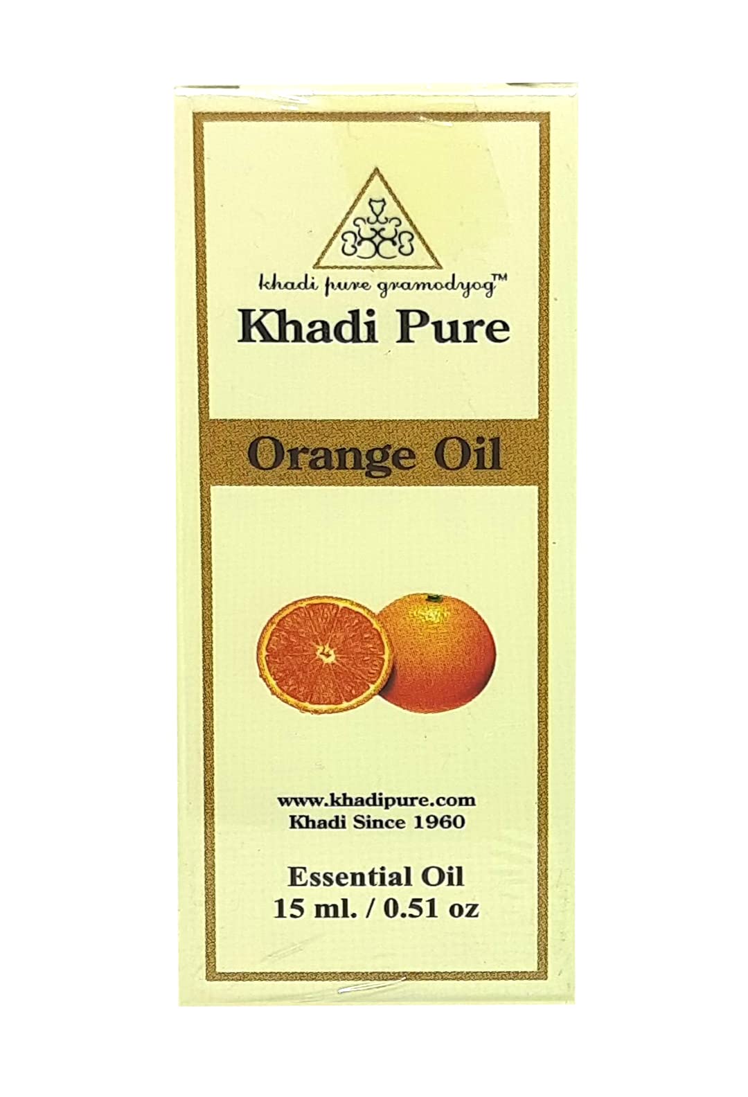 Khadi Pure Herbal Orange Essential Oil, 15 ml,Black,KPORANGEOX1