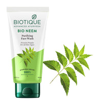 Biotique Bio Papaya Revitalizing Tan Removal Scrub, 50g And Biotique Bio Neem Purifying Face Wash for All Skin Types, 150ml