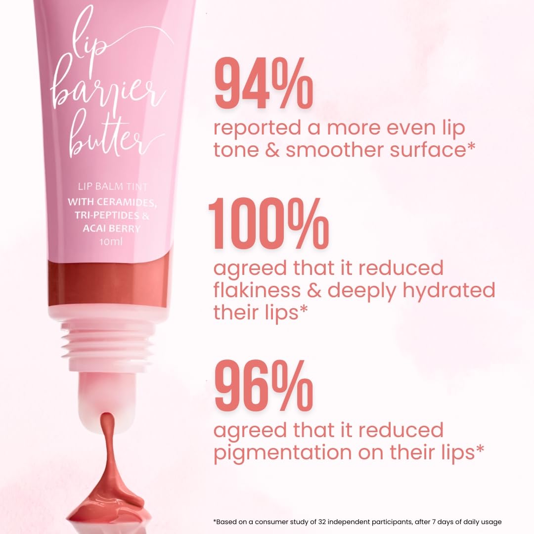 THE SKIN DIET COMPANY Lip Balm - Betty's Bliss|Hydrating & Plumping Tinted Lip Balm | Intensive Repair with Tripeptides, Shea Butter for Dark & Pigmented Lips (10ml)