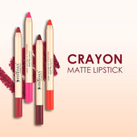 Shryoan Long Lasting Lip Crayon Matte Lipstick Set Of 4 | Non Transfer & Water Proof Lipstick | Full Coverage & Moisturizing Finish (SHADE B) (3.8gm X 4)