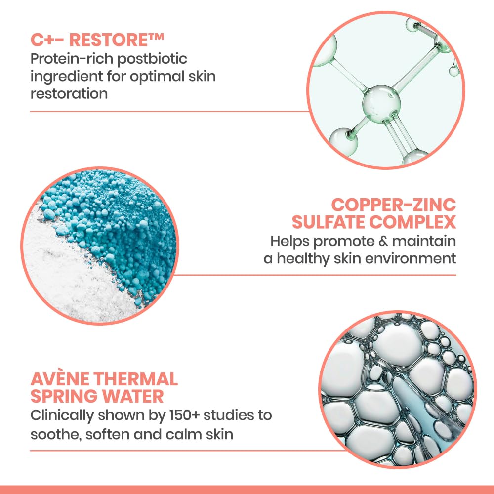 Cicalfate + Restorative Protective Cream 100 ML I Purifies, Soothes and Repairs Skin I Strengthen Skin Barrier I 1st Post Biotic Active Ingredient I Replinishes Dry Skin within 48 Hours