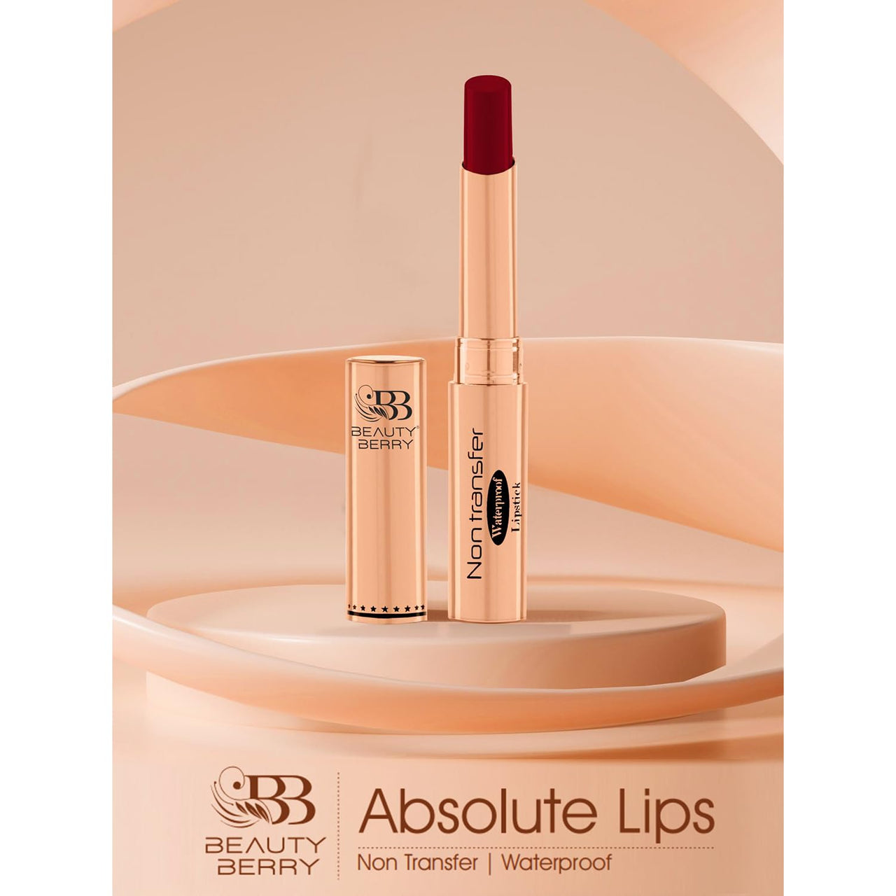 Beauty Berry Non Transfer Waterproof Lipstick, Long Lasting Smudge Proof Highly Pigmented Shades, (Pack of 1) (Royal Mehroon -09)