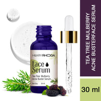 Hilary Rhoda Tea Tree Mulberry Acne Buster Serum for acne free Skin | Non-Irritating Formula | Helps Reduce Acne & Blemishes| with Goodness of Mulberry | 30 ml