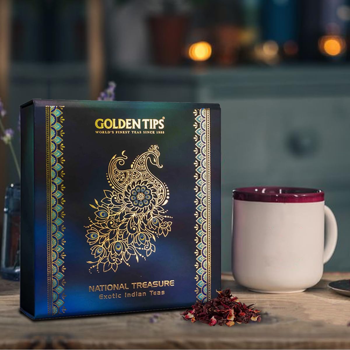 Golden Tips National Treasure Exotic Indian Herbal Tea Box (75 gram-36 Cups)