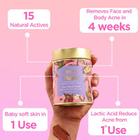 Light Up Flash Face&Body Brightening Ubtan-3 Minute Facial,Goat'S Milk,Marigold,Hibiscus,Rose,Guava&Vitamin C: Instant Glow,Tan Removal,Gentle Exfoliation,Natural Radiance,Bridal-120 Gm,Scrub,1 Count }