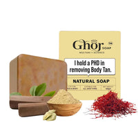 GHOR SOAP Natural Skin Brightening Soap Magic Soaps For Bath, Paraben Free, Chandan & Kesar Bath Soap, Handmade Soaps For Glowing II Face and Body, All Skin Types 100g (Pack of 1, Multani)