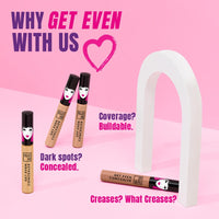 Elle18 Get Even Concealer, Marble, Buildable Coverage Concealer, Covers Dark Spots, Under-eye & Fine Lines, Crease Resistant, Infused with Niacinamide| 5.4ml