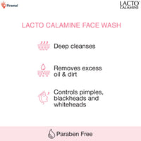 Lacto Calamine Face Wash For Oily Skin |100ml each- Pack of 2 | Kaolin Clay, Niacinamide & Vitamin E | Facewash Reduces Excess Oil, Controls Pimples, Blackheads & Whiteheads |Face wash For Women & Men