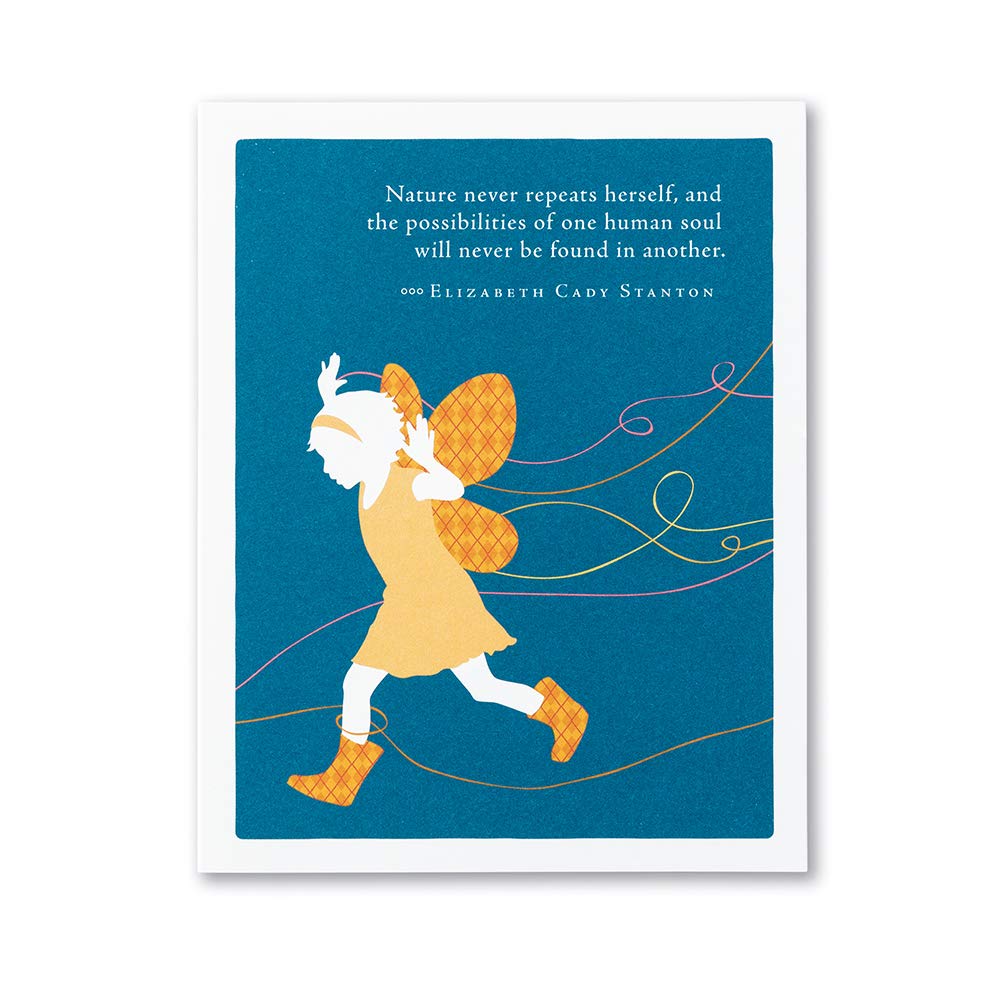 Compendium Positively Green Birthday Cards - 4-Pack with Envelopes, Birthday Joy