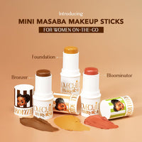 LoveChild Mini Masaba Bloominator Makeup Stick, Lumi-Matte Creamy Blush with Illuminator, Hydrating Shea Butter, Velvety Finish, Buildable, Richly Pigmented, Snuggle (Reddish Brown) 7.5g