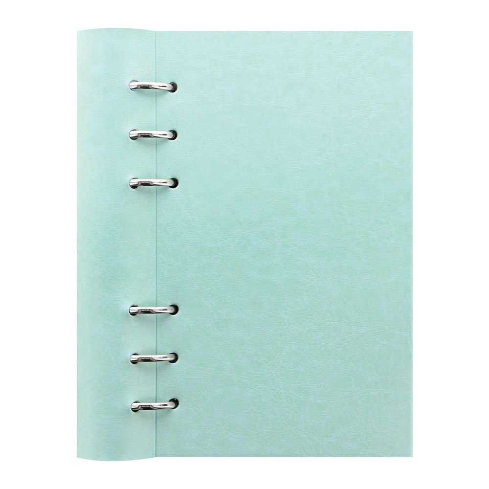 Filofax Clipbook, Classic Refillable Notebook, Duck Egg, Personal (6.75 x 3.75") Ruled, Plain and Quadrille Notes Pages, Undated Planner, Yearly, Monthly and Weekly Calendar (B023629)
