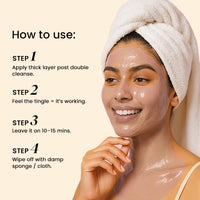 BiE O2WOW Oxygenating & Firming Face Mask | Detan, Pigmentation & Dark Spot Care | Instant Tan Removal | Acai Berry, Ginseng Stem Cells & Vital Oxygen | All Skin Types | 20gm