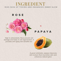 Khadi Natural Rose & Papaya Face Scrub | Softens & Nourishes for Supple Skin| Removes Blackheads| Exfoliates Dead Skin Cells| Suitable for All Skin Types| Pack of 2(50 * 2, 100 g)