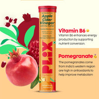 The Plant Fix Plix Apple Cider Vinegar Effervescent Tablet With Mother|Supports Metabolism & Appetite Control I With 500Mg Acv, Vit B6 & B12 I No Maltodextrin, No Added Sugar I Pack Of 4 (60 Tablets)