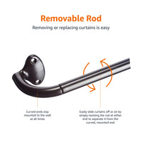 Basics Room Darkening Blackout Curtain Rod - 48