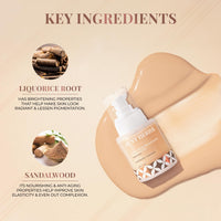 Just Herbs Medium to Full Coverage Liquorice Root and Sandalwood Longwear Weightless Foundation for Face Makeup (Sand)