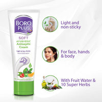 BoroPlus Aloe Vera Gel Green Tea, 200ml Jar + Antiseptic Cream, 120ml