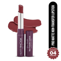 Hilary Rhoda Pro Matte Non-Transfer Lipstick | Waterproof & Smudge-Proof | 12-Hour Long Stay | 24 Shades Available | Highly Pigmented Matte Finish Lipstick | 2g - (Nude Pink | Shade 04)