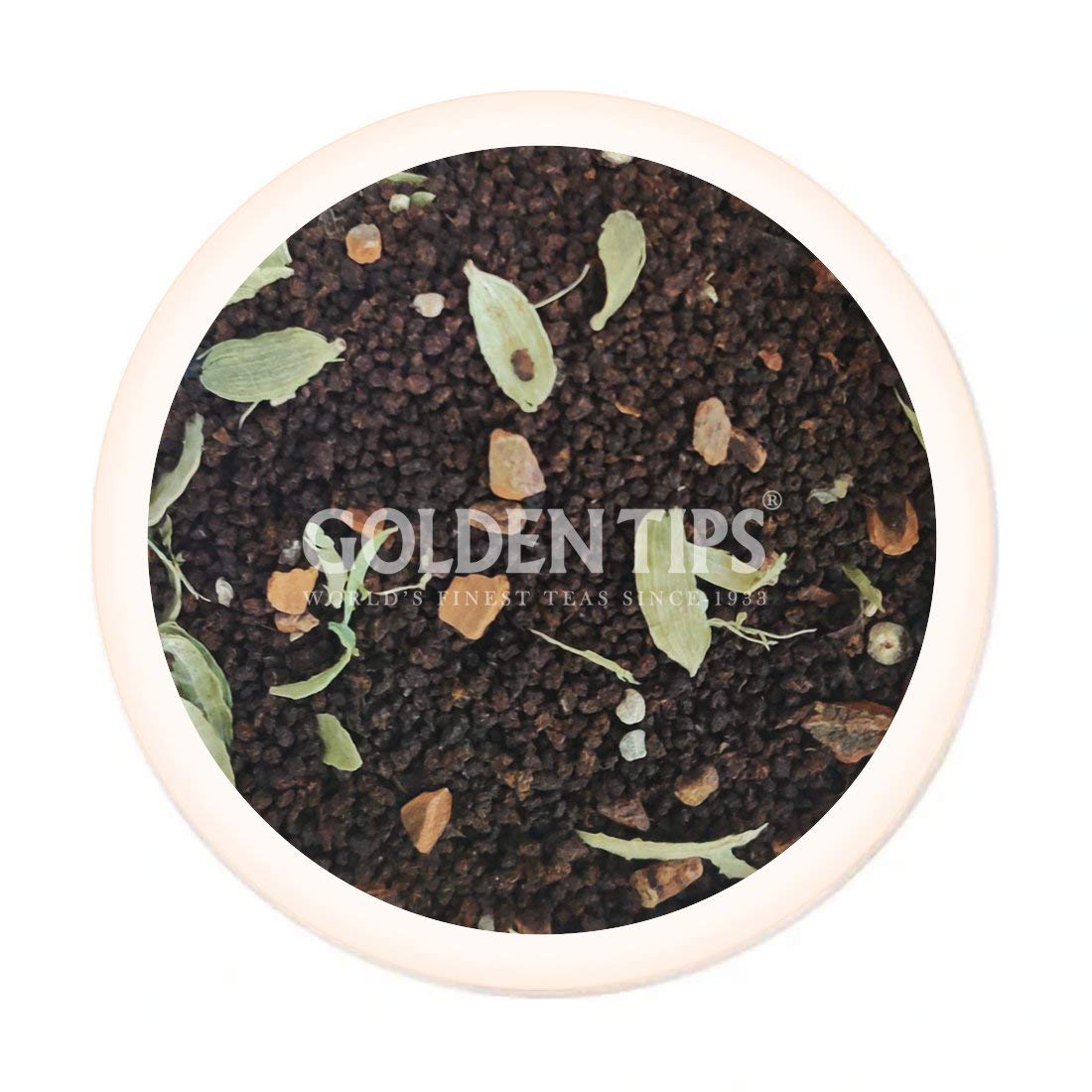 Golden Tips Indian Masala Chai, Loose Leaf Black Tea with Green Cardamom & Cinnamon, Authentic Spiced Tea Blend, Bold & Aromatic Flavor, Traditional Indian Chai (100 Gram, 50 cups)
