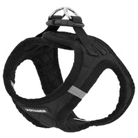 Voyager Step-In Plush Dog Harness – Soft Plush, Step In Vest Harness for Small and Medium Dogs by Best Pet Supplies - Harness (Black Plush), M (Chest: 16 - 18