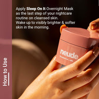 Neude Sleep On It Overnight Hydrating Mask 50ml – Leave-on Night Cream Mask with Goat Milk, Niacinamide for Glowing, Nourished Skin; Hydration & Repair; Suitable for Men & Women, All Skin Types