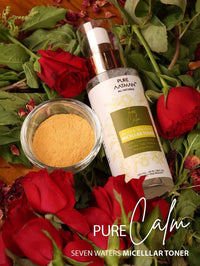 PURE AATMAN Seven Waters faceToner (100ml) With rice exfolliator Face Scrub 100Gm | Cleansing & Brightening