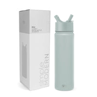 Simple Modern Water Bottle with Straw Lid Vacuum Insulated Stainless Steel Metal Thermos | Reusable Leak Proof BPA-Free Flask for Gym, Travel, Sports | Summit Collection | 22oz, Sea Glass Sage -Sea Glass Sage