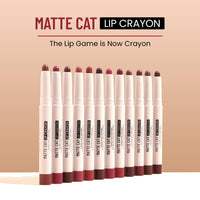 Swiss Beauty Non-Transfer Matte Cat Lip Crayon | Water-Resistant | Long-Lasting 8 Hours Stay | Retractable Lip Crayon | Shade - Wine Berry, 1.5g |