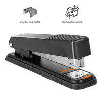 Basics Full-strip Metal Office Desktop Stapler, 20 Sheet Capacity, 3 Pack, Black 1-Pack