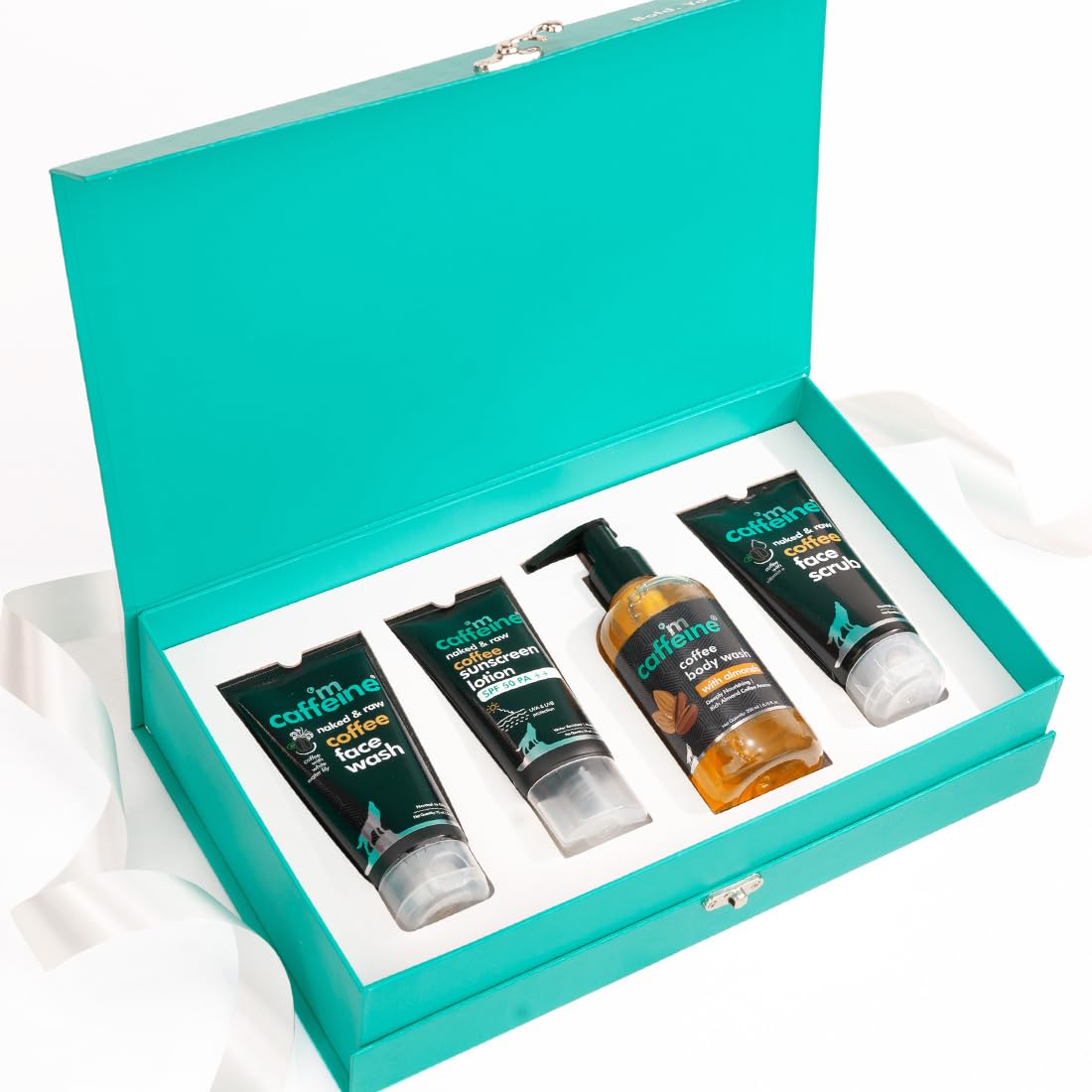 mcaffeine Gift Kit With Pure Coffee Skincare|Gift Set With Face Wash, Face Scrub, Body Wash & Sunscreen|Suitable Gift Kit For All Occasions & All Skin Types|Valentine Present For Him/Her, Birthday