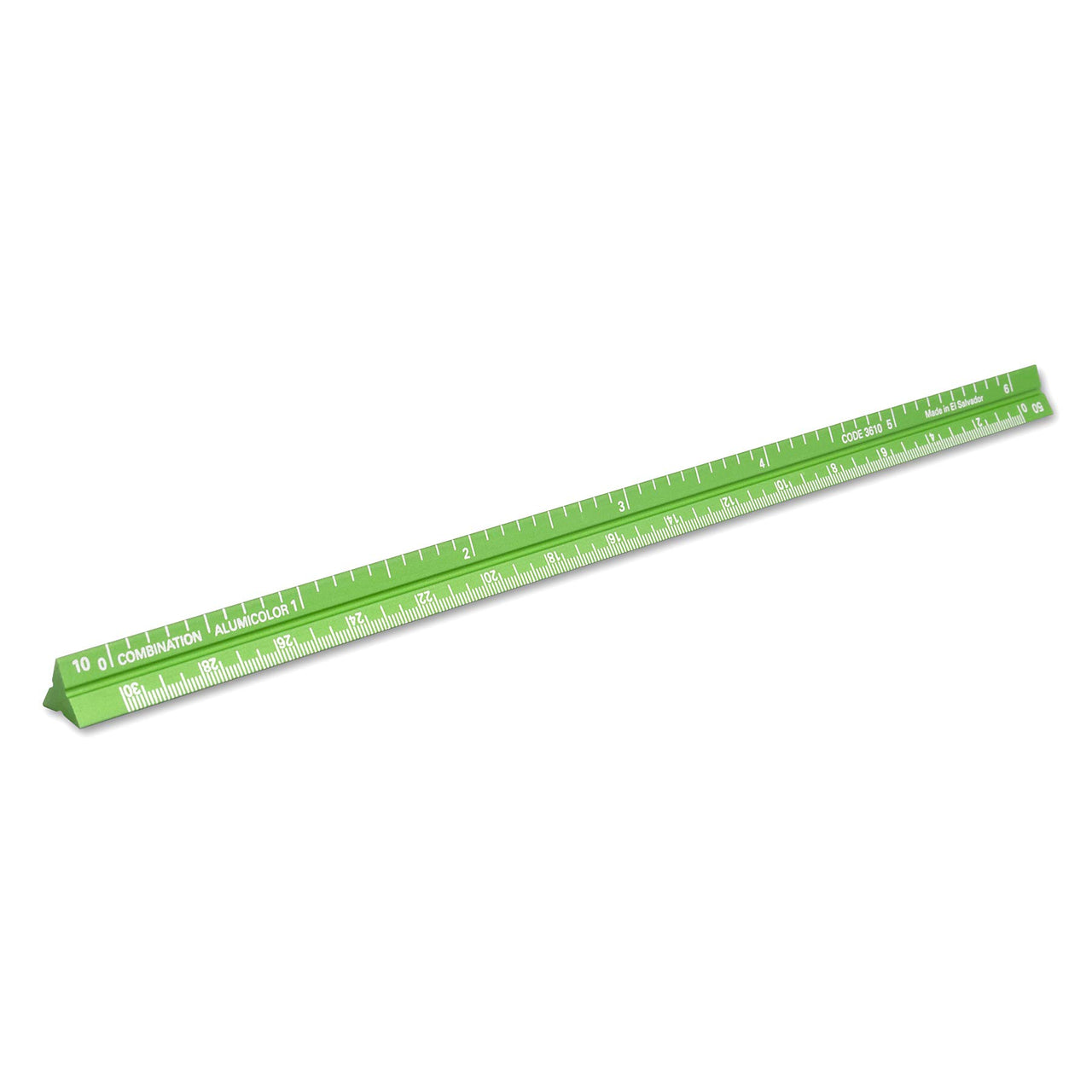 Alumicolor 3610-6 Aluminum Combination Pocket Scale, 6IN, Green
