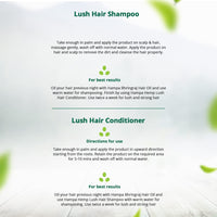Hampa Hemp Nutraelixir Shampoo 200ml + Hampa Hemp Conditioner 200ml | Sulphate, paraben and silicon free shampoo and conditioner
