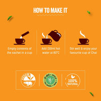 Chaayos Instant Tea Premix - Masala Flavour - Low Sugar (30 Sachets) | Masala Chai | Assam Tea | Flavored Tea Powder - 0.47 Kg
