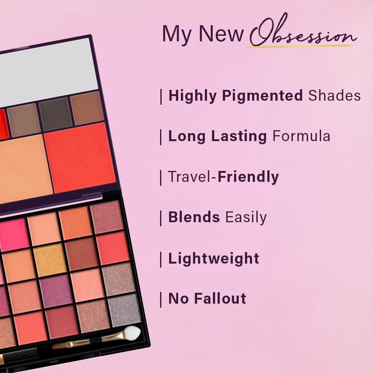 Hilary Rhoda The Collective Face Palette | 3 Cream Lip glosses | 3 Eyebrow Colours | Highlighter | Contour & Blush | 24 Eyeshadow | Highly Pigmented Face Palette | Blends Easily | 55g (Multi-2)