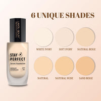 Lakyou Beauty Stay Perfect Serum Foundation 30ml | Medium Coverge with SPF 30 | 24HRS wear for radiant and healthy looking skin (Natural Beige)