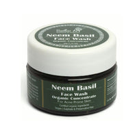 Rustic Art Organic Neem Basil Face Wash Concentrate | Anti acne (pimples), sulphate, paraben free cleanser for women & men | Suitable for teenagers | 50g (Pack of 1)