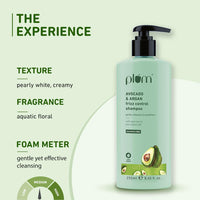 Plum Avocado & Argan Frizz Control Shampoo | for Curly, Wavy & Frizzy Hair | Sulphate & Parabens Free | with Aloe Vera Extract | Reduces Frizz, Retains Moisture & Conditions Strands | 250ml
