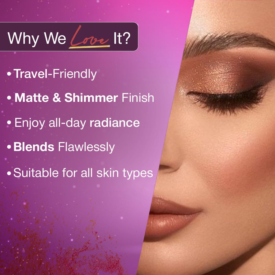 Hilary Rhoda The Book of Makeup | 20 Eyeshadows | 2 Highlighters | 2 Blushes | 2 Contours | 6 Cream Lip Glosses | Dual Ended Brush | Long Lasting | Blends Easily- 23.4g (Shade 1)