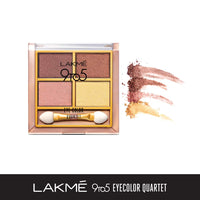 Lakmé Eyeconic Lash Curling Mascara, Black, 9Ml And Lakmé 9 To 5 Eye Color Quartet Eye Shadow, Desert Rose, 7G