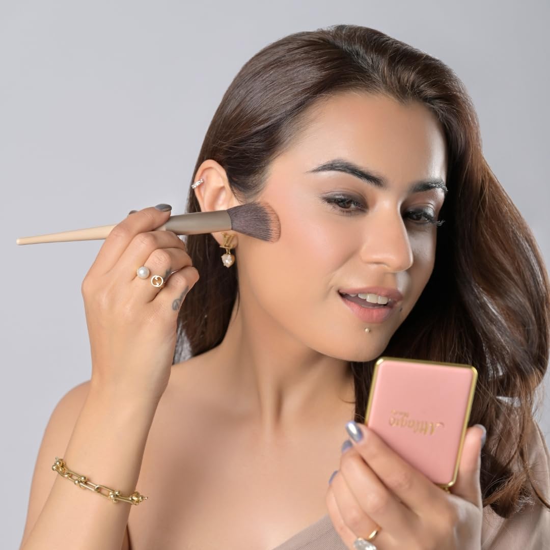 Milagro Beauty Contour Blush Brush 05 – Angled Brush for Cream & Powder Blush, Bronzer & Highlighter Application, Precision Sculpting, Soft Vegan Bristles, Defines & Enhances Features
