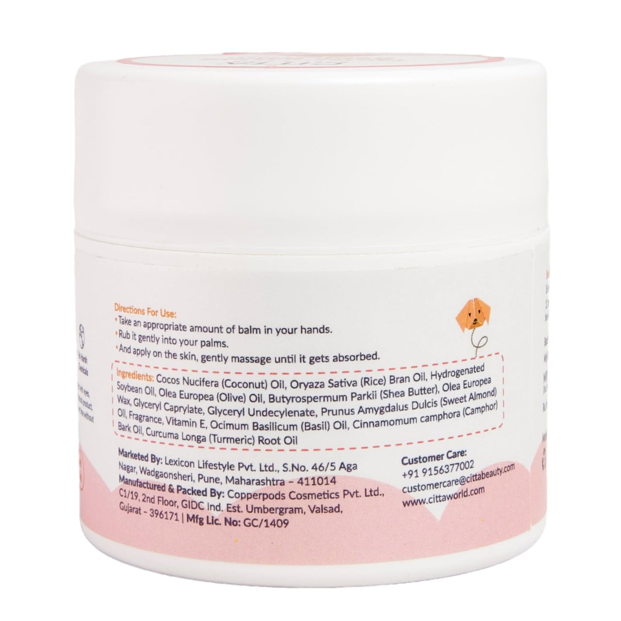 CITTA Moisturizing Baby Balm for Face and Body with 8 Natural Oils & Shea Butter | Baby Moisturizer for Dry & Sensitive Skin | 100 gm