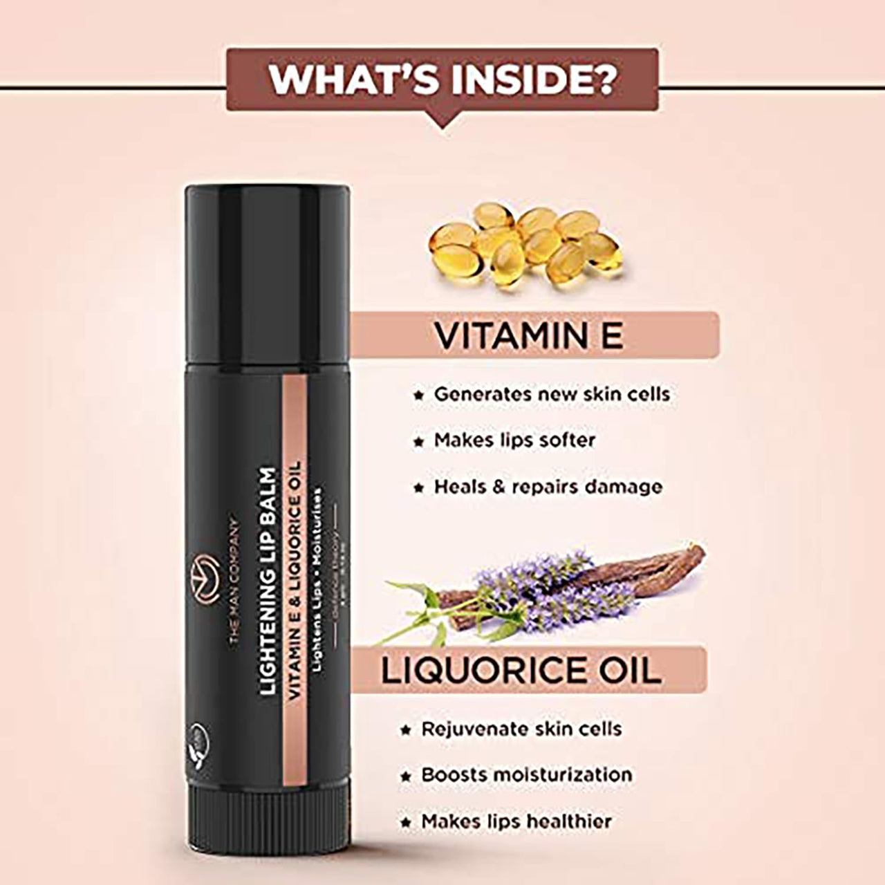The Man Company Lip Care Combo With Lip Scrub & Lip Balm For Dry & Chapped Lips | Lightening & Brightening Dark Lips | For Soft, Supple & Damaged Lips - 14Gm, White